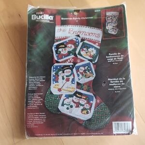 Bucilla Snowman Family Felt Stocking Kit - New Unopened